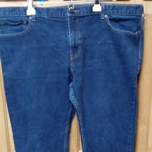 Dockers 42x30 Relaxed Fit Flat Front Blue Jeans Classic Denim Work